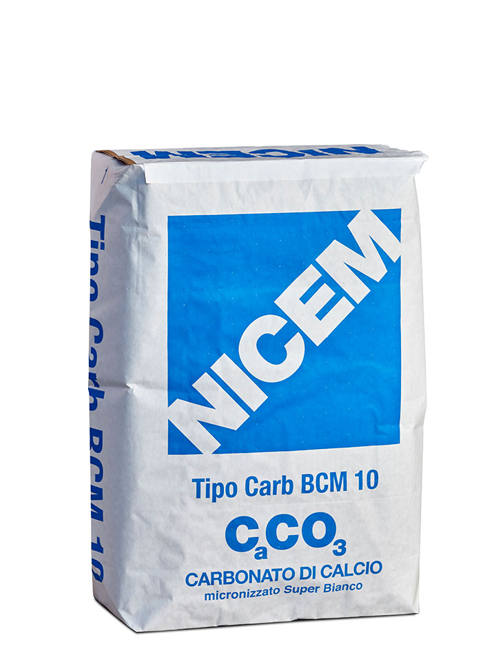 Sacco Carta 25 Kg BCM 10 Carbonato di Calcio con granulometria
<br>
D90 < 10,50µm   D50 < 2,50µm